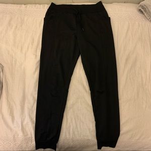 black fleece joggers